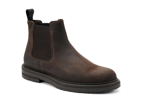 Frau Chelsea Boot Uomo in Pelle Effetto Vissuto Marrone